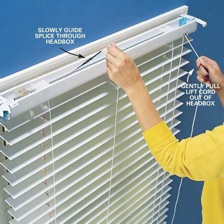 window blinds lift cord size